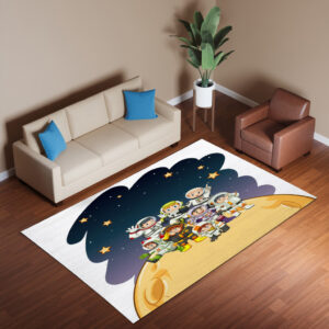 Astronaunts Standing On The Planet Rug