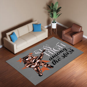Astronaut With Guitar Stay High Among The Stars Rug