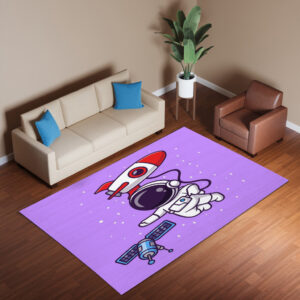 Crihis Astronaut Racter Flat Design Rug